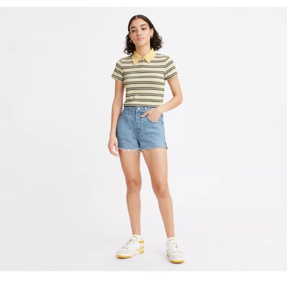 NWT Levi 501 high rise cut off shorts size 24 - Picture 2 of 4